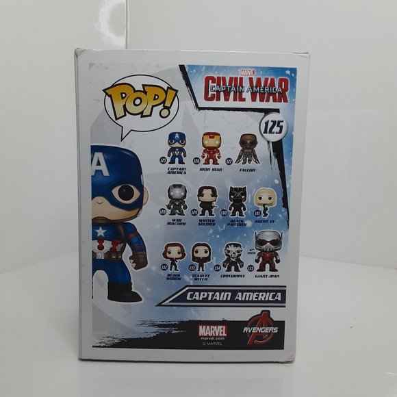 Funko Pop! Disney Marvel Captain America 3 Civil War Avengers #125 Bobblehead - Picture 3 of 6